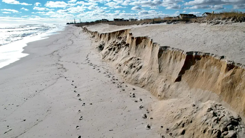 Beach erosion impact